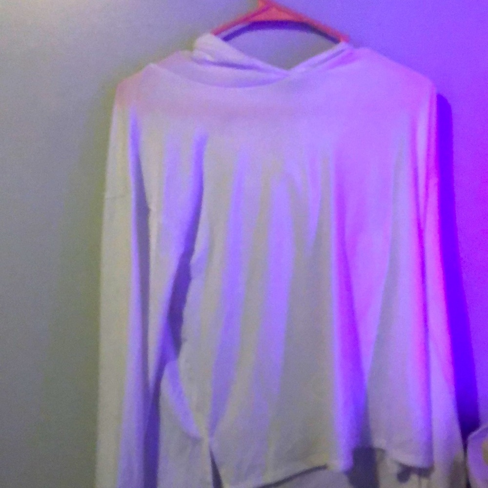 Long sleeve white hoodie